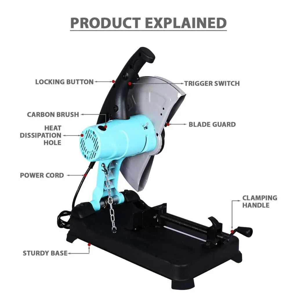 XLNT 355-C1 cut off machine front view