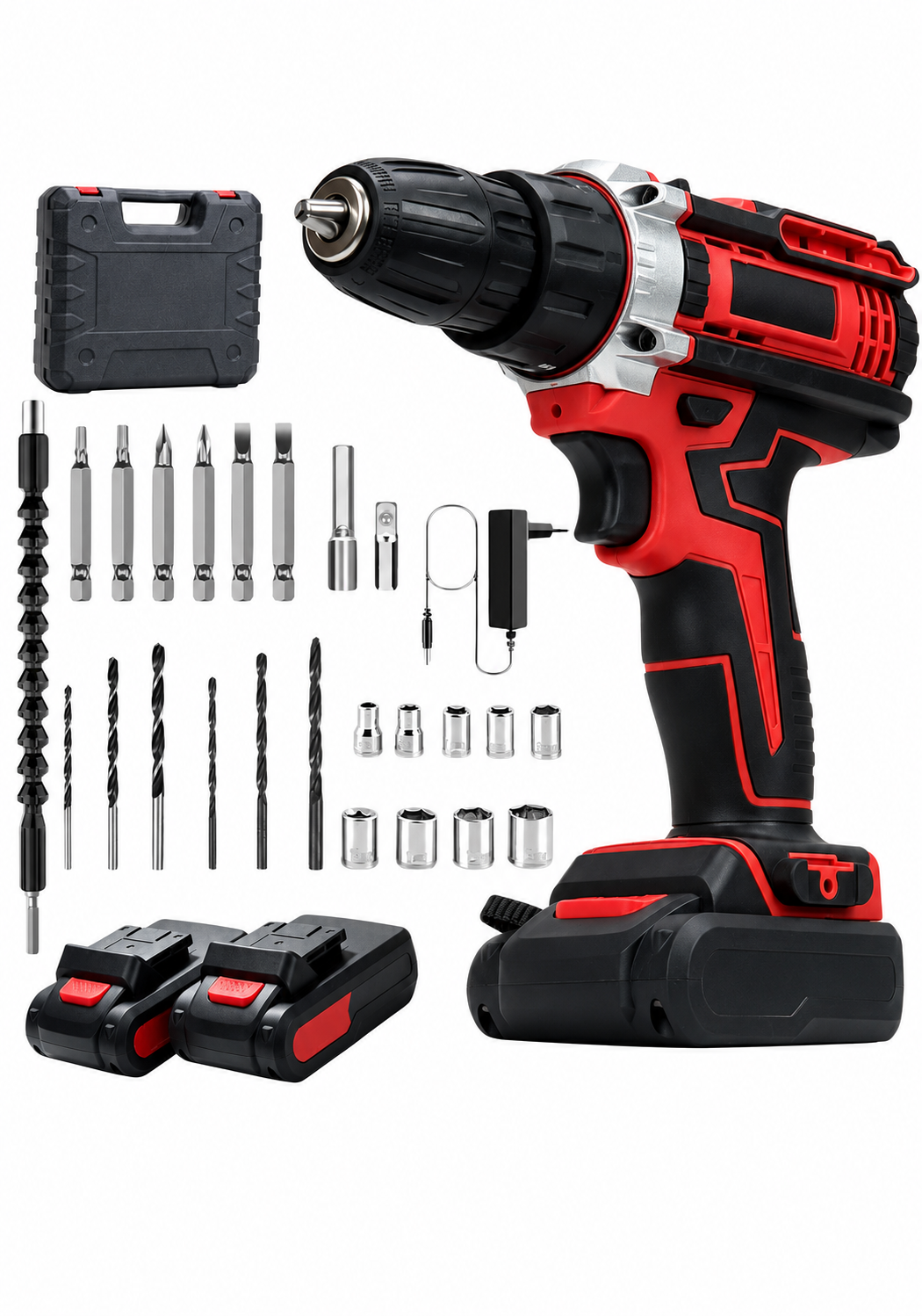 RUTH 21V Cordless Drill Driver Kit 10mm RTCDK14A