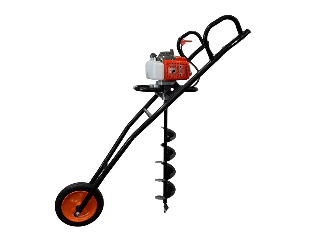 49CC petrol earth auger trolley for outdoor drilling
