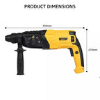 DELI 800W Electric Rotary Hammer DL-DC26-E1 - Compact SDS Plus Drill for Concrete DELI