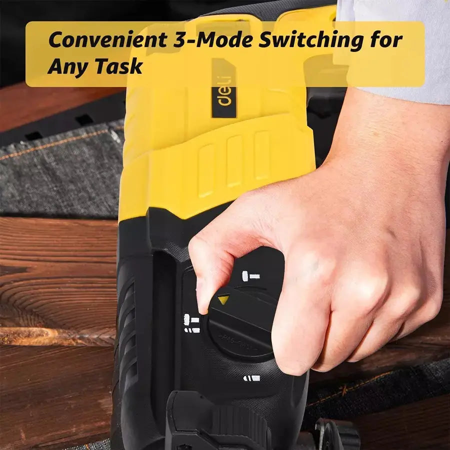 DELI 800W Electric Rotary Hammer DL-DC26-E1 - Compact SDS Plus Drill for Concrete DELI