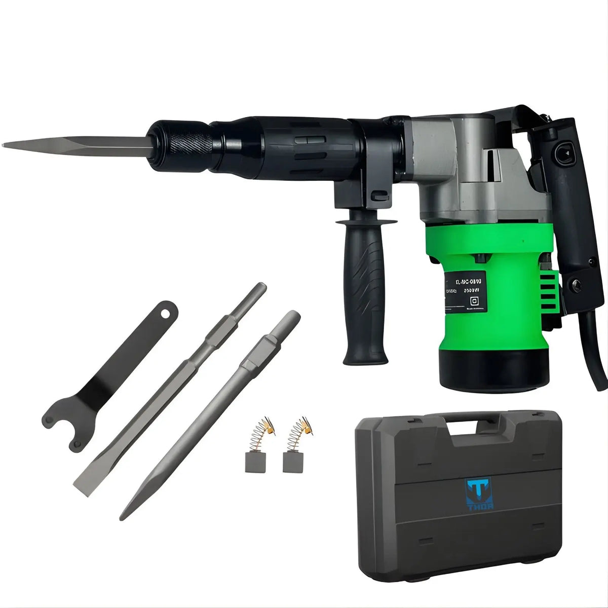 THOR 5KG Demolition Hammer THDH37 - 2000W Electric Breaker for Concrete Breaking & Demolition