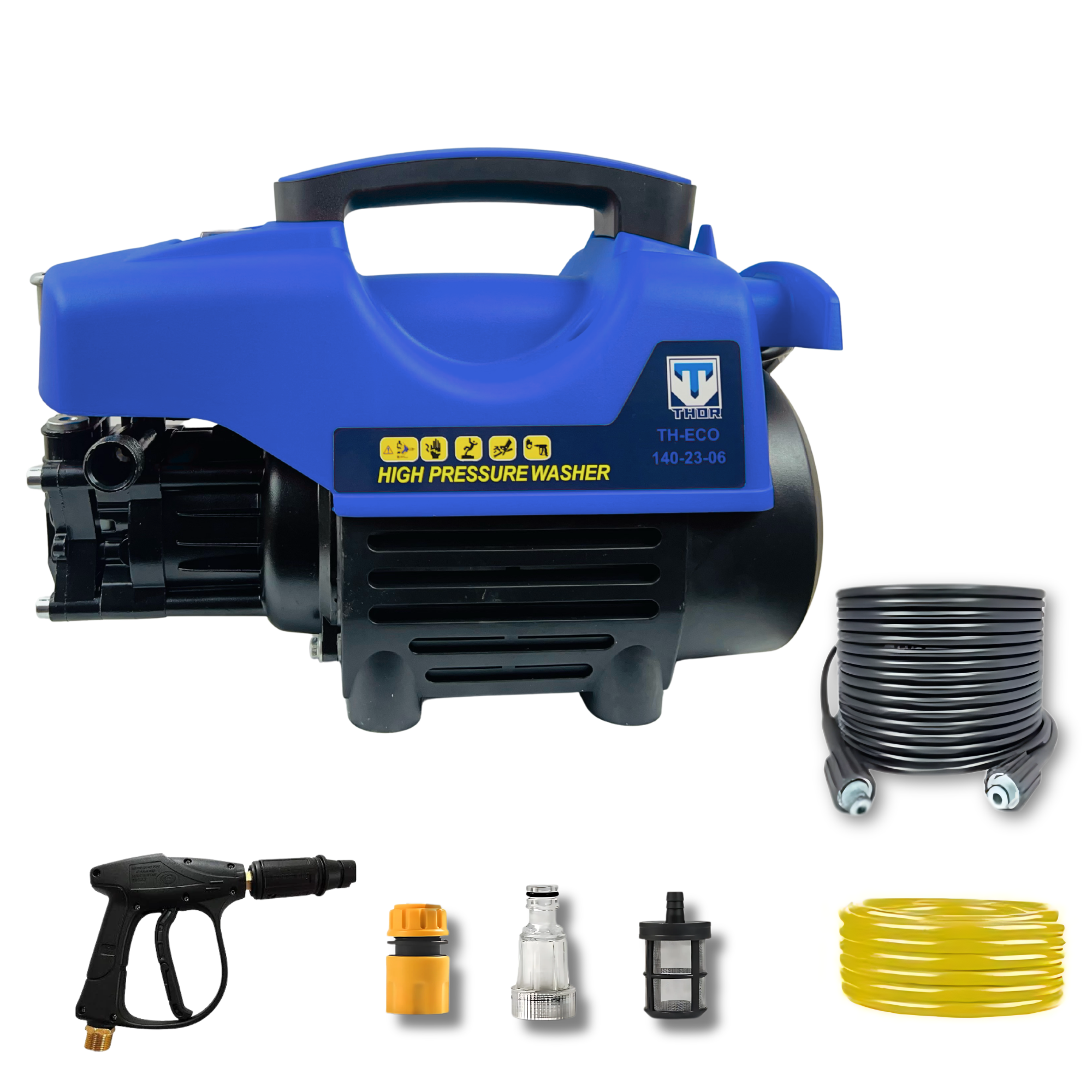 THOR High Pressure Washer THHPW 9 - 2200W Power Washer with Foam Bottle for Deep Cleaning