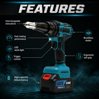 THOR THCPR61 brushless rivet gun with battery