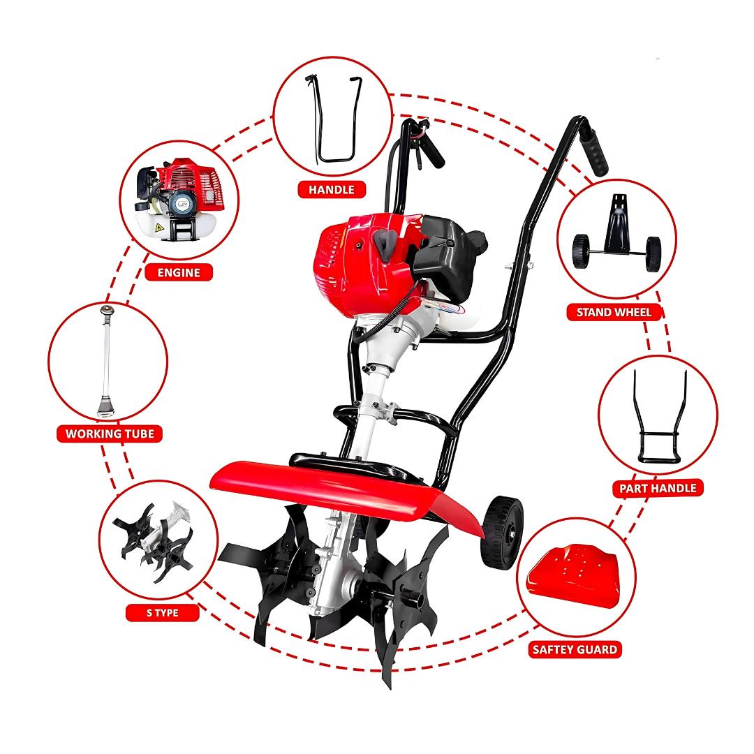 Tiller & Grass Trimmer 72CC 2-Stroke – XTTI 22