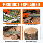 Portable electric chainsaw for farm work