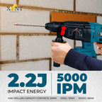 THOR 21V Cordless Rotary Hammer THCRH24226 - Battery Powered SDS Drill for Concrete & Masonry
