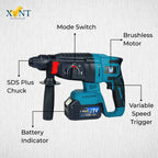 THOR 21V Cordless Rotary Hammer THCRH24226 - Battery Powered SDS Drill for Concrete & Masonry