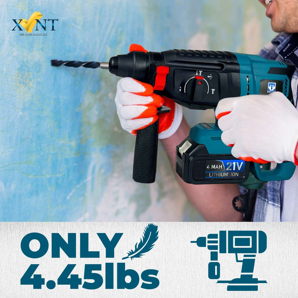 THOR 21V Cordless Rotary Hammer THCRH24226 - Battery Powered SDS Drill for Concrete & Masonry