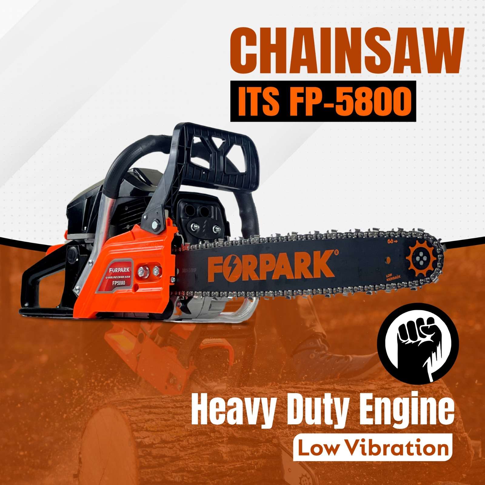 FORPARK 58CC Gasoline Chainsaw – FP 5800