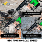 XLNT 5KG Electric Demolition Hammer XT 0810 - Compact Breaker for Controlled Demolition
