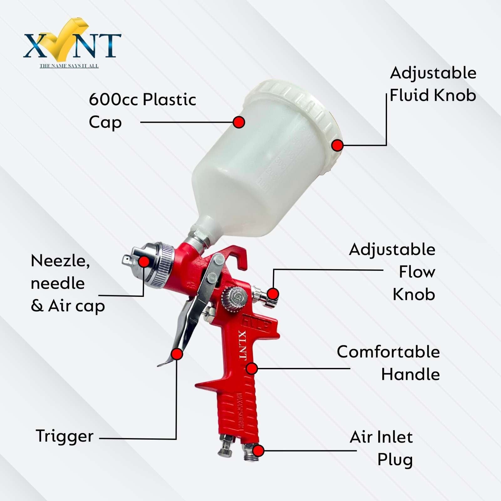 XLNT Air Spray Paint Gun 1.3 / 1.4 mm –XTSG 95