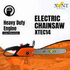 Electric chain saw machine side profile