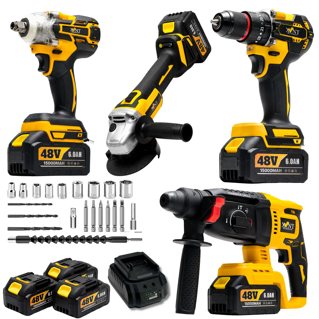 XLNT 48V cordless power tool combo kit front view