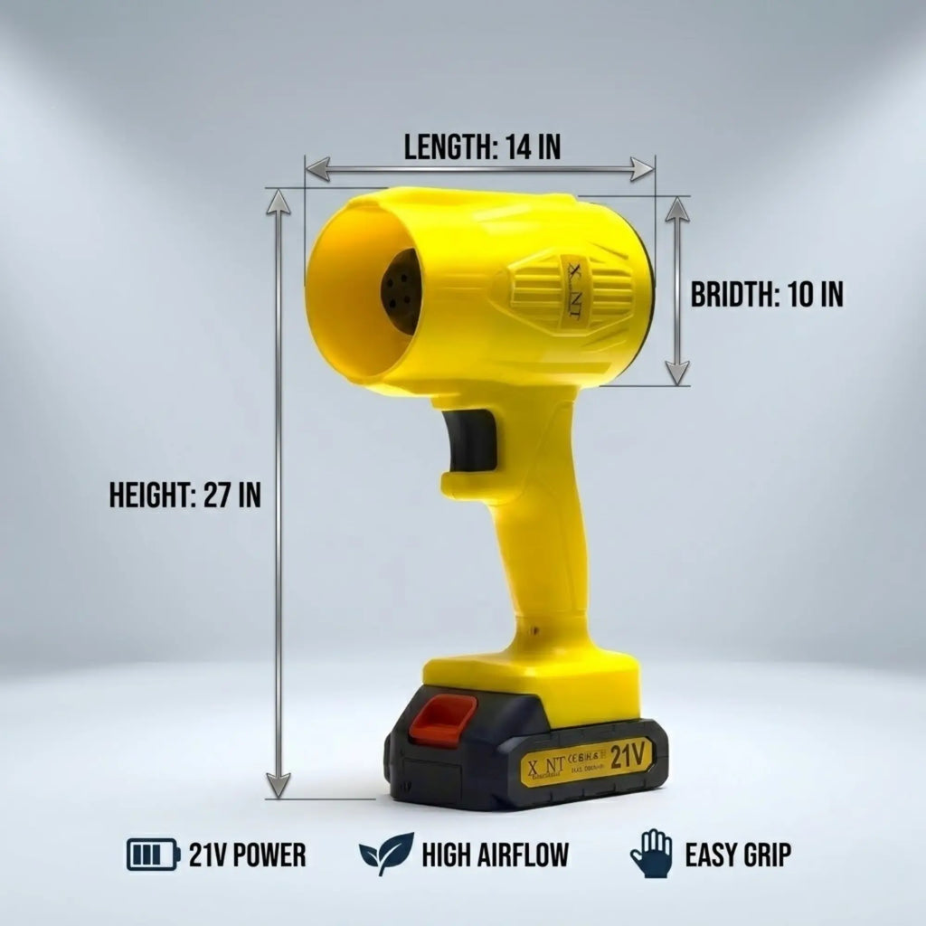 XLNT cordless blower product specification image