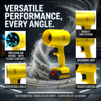 XLNT Cordless Blower 21V — Storm Machine XTCAD170, 2800RPM Battery Blower with 2 Lithium Batteries & Carry Case