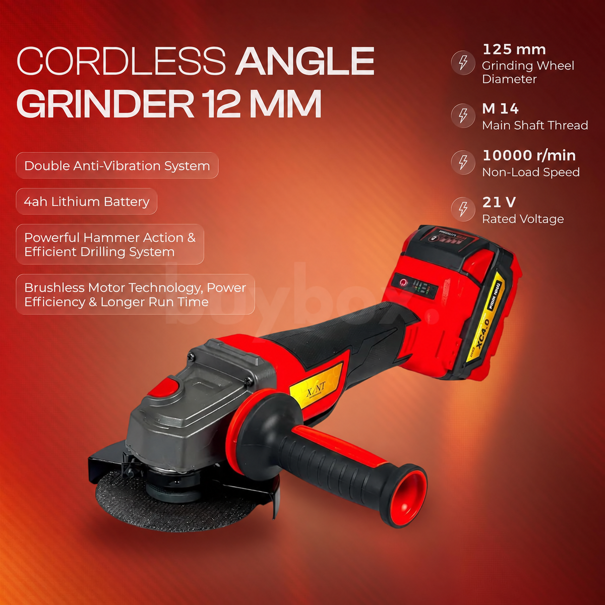 XLNT 4-Tool Cordless Power Combo 13mm XT4COM138