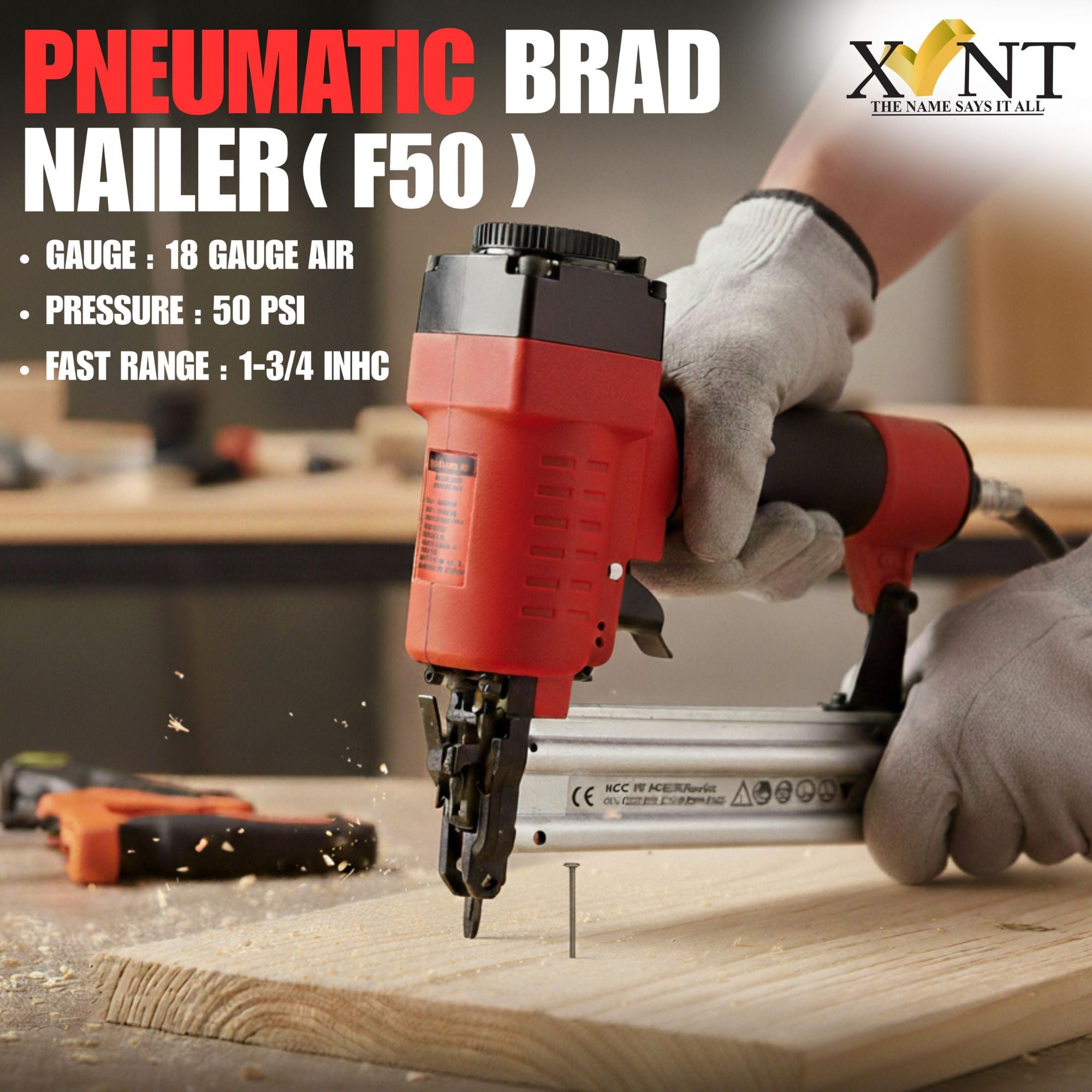 Air Pneumatic Brad Nailer 18 Gauge – F50