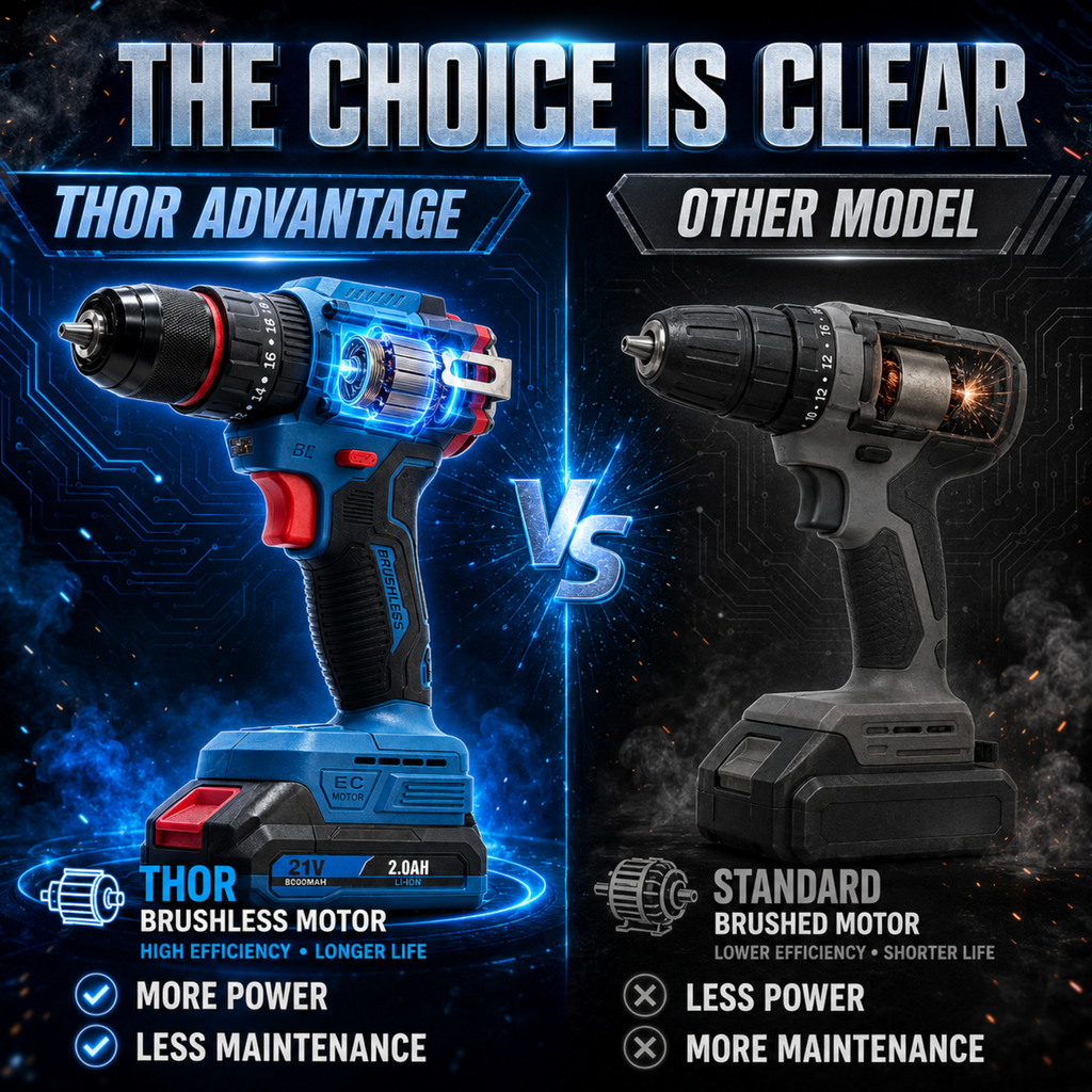THOR 21V drill kit for home DIY and workshop use
