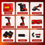 XLNT 4-Tool Cordless Power Combo 13mm XT4COM138