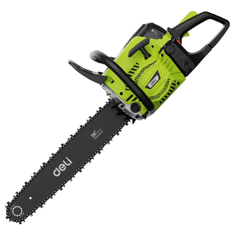 DELI 58CC Gasoline Chainsaw EDE-LJ20-1 - 3300W Heavy Duty Petrol Chainsaw for Professional Use

