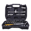 DELI 1/2 Inch Socket Set 32 Pcs - Professional CRV Socket Set for Automotive & Mechanical