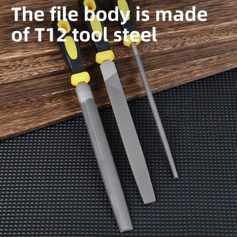 DELI Wood File Set 3 Pcs - Professional Wood Shaping & Finishing Files