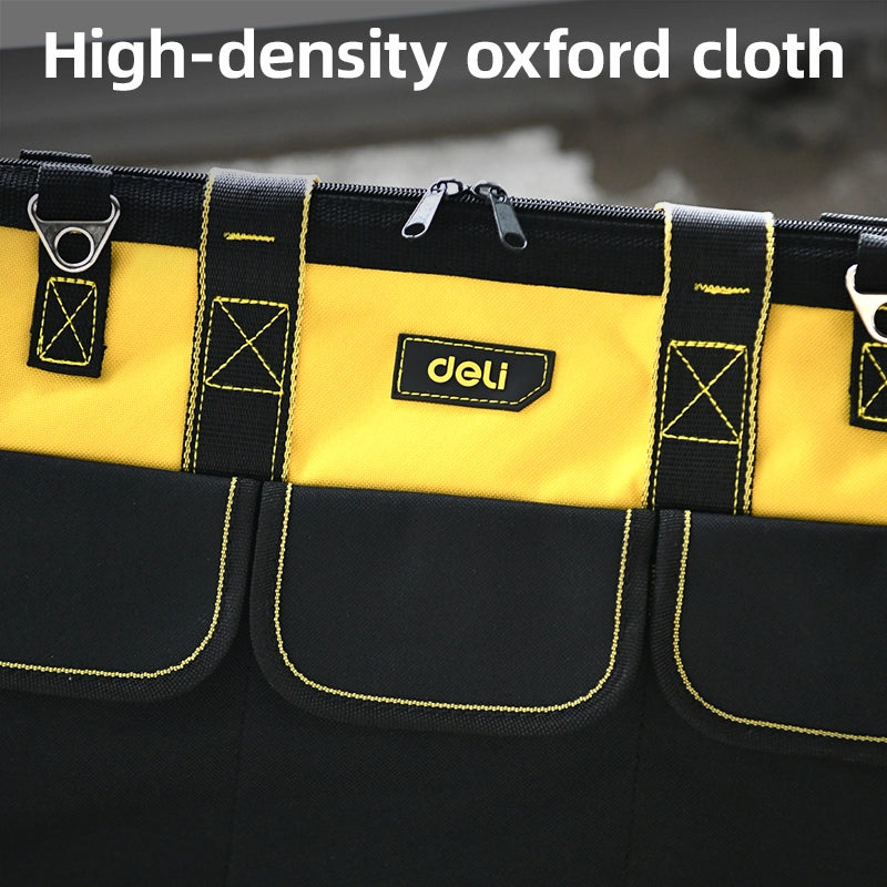 DELI 16 Inch Tool Storage Bag DL430116 - Heavy Duty Oxford Cloth Professional Tool Organizer