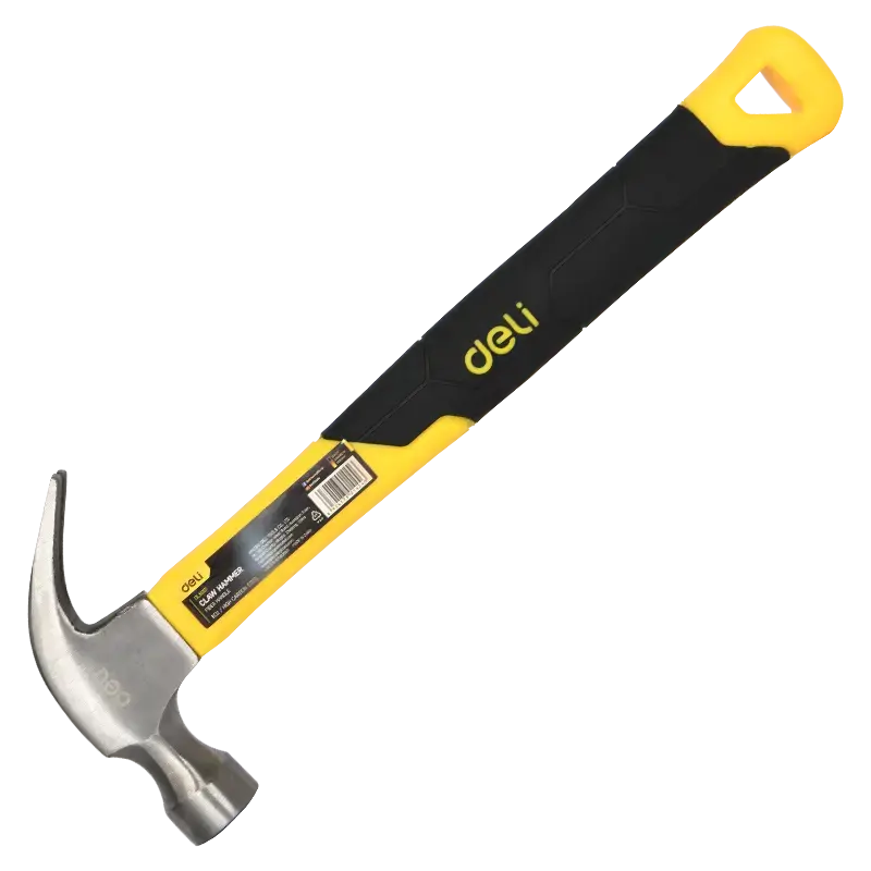 DELI EDL5001 8 oz claw hammer front view
