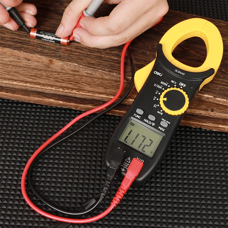 DELI Clamp-On Digital Multimeter - True RMS Clamp Meter with 2000-Count Display