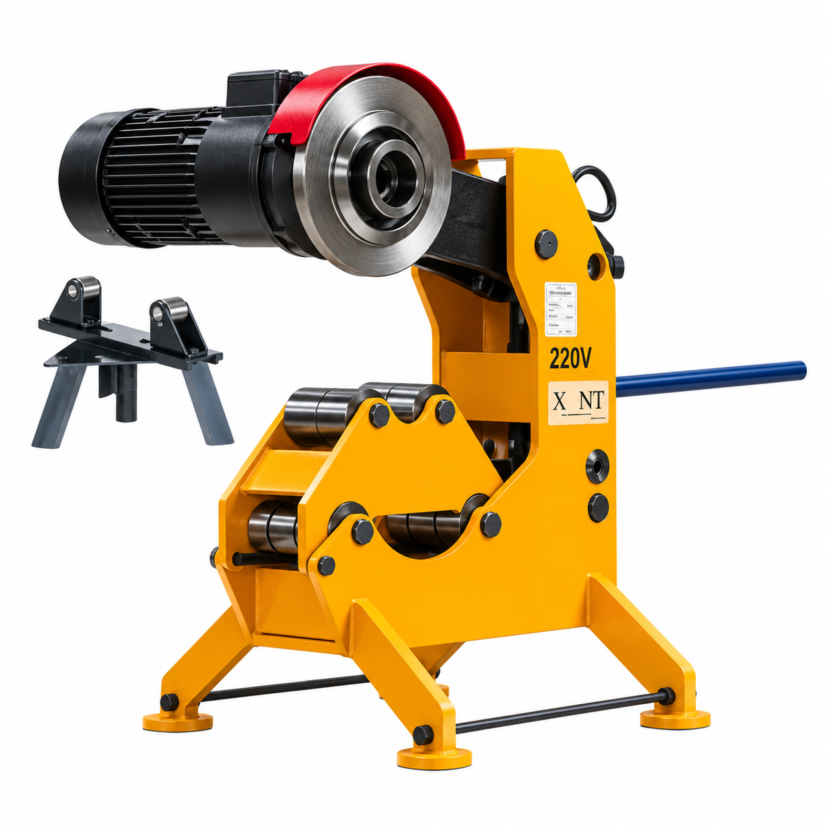 XT48PCM238 1100W electric pipe cutting machine 50–325mm with pipe support stand