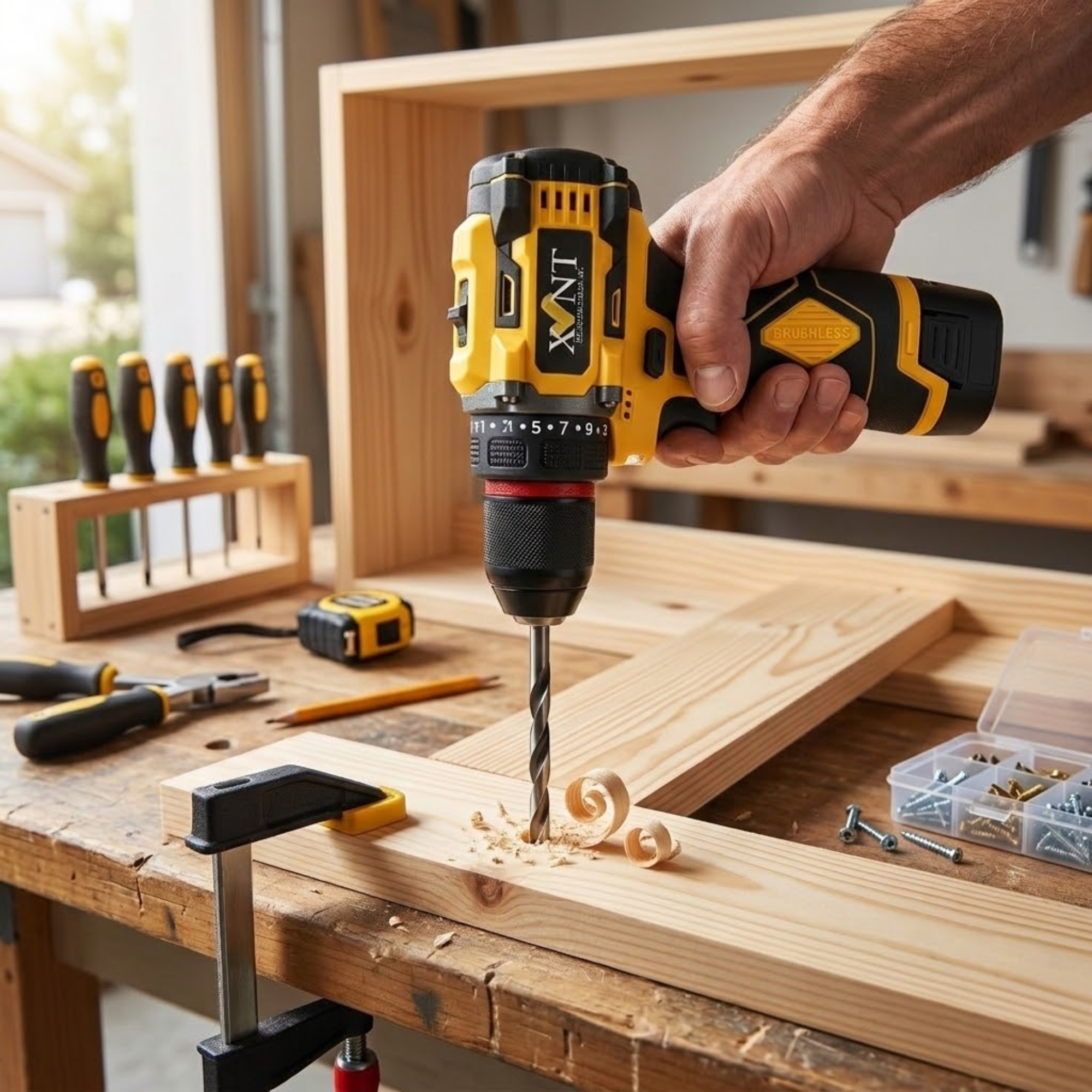 XLNT 18V Brushless Cordless Drill Machine XTCD7418 – High Torque Lithium-Ion Power Drill , Metal & Masonry