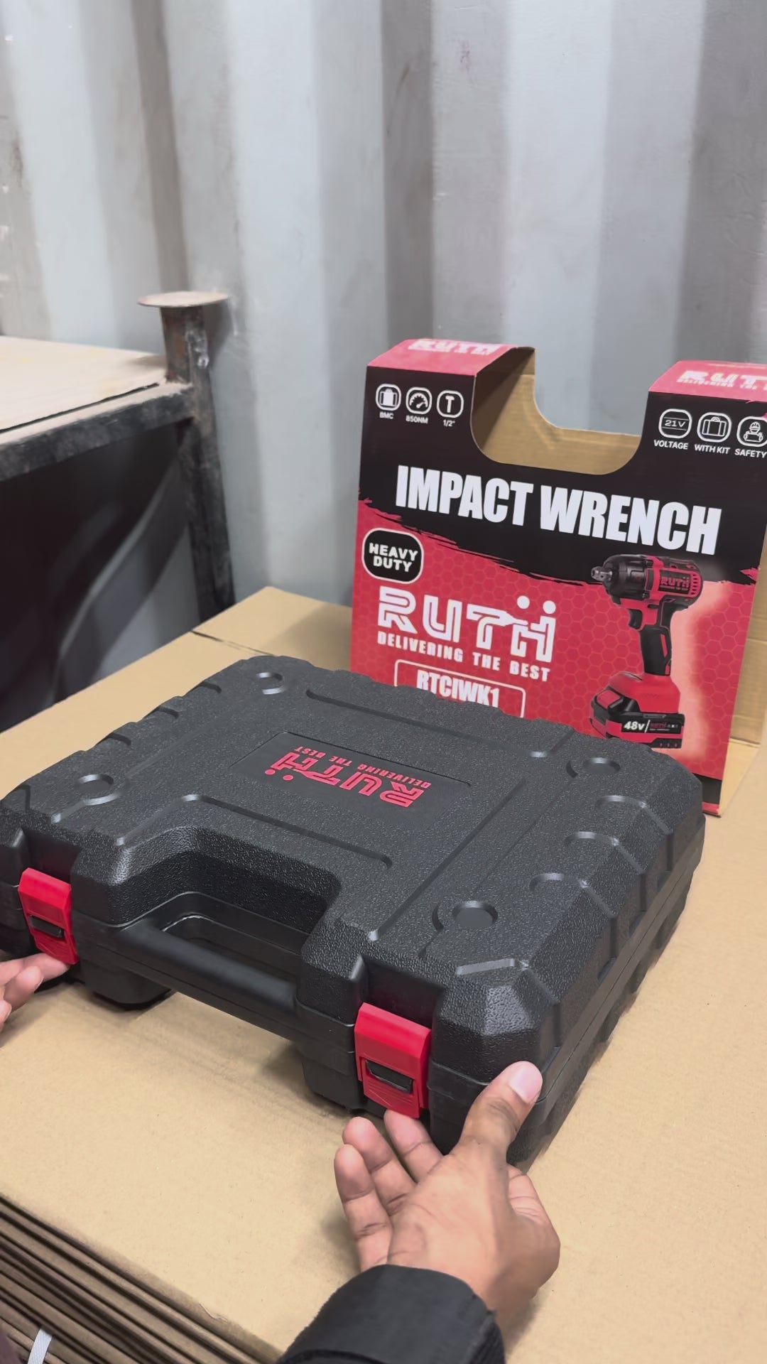 RUTH 4-in-1 Cordless Impact Wrench/Driver Drill - RTCIWK 1
