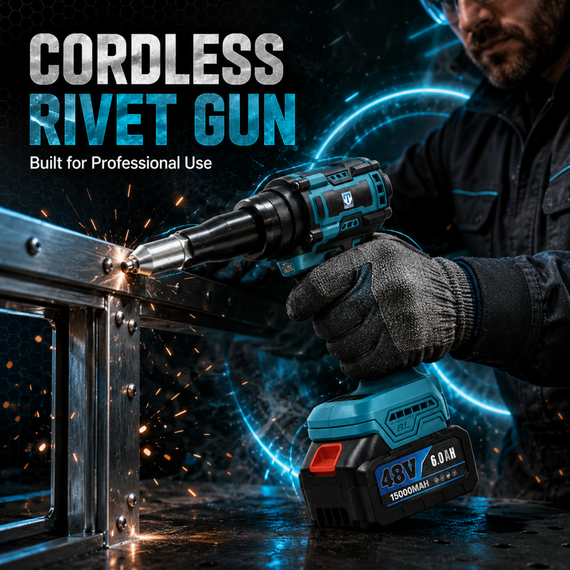 THOR rivet gun with BMC carrying case