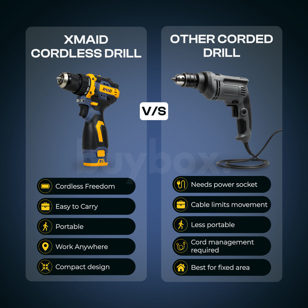 XMAID cordless drill for wood metal drilling and screwdriving