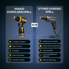 XMAID cordless drill for wood metal drilling and screwdriving