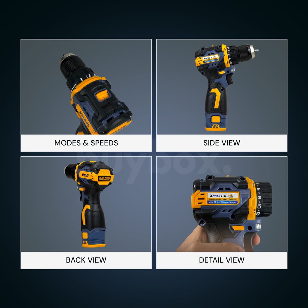 XMAID XTXMCD333 cordless drill with battery charger