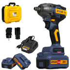 XMAID XTXMCIW335 20V brushless cordless impact wrench kit with two 3.0Ah batteries, charger, socket, strap and case