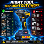 XMAID cordless impact wrench use guide for light-duty motorcycle, scooter, garage and nut bolt work